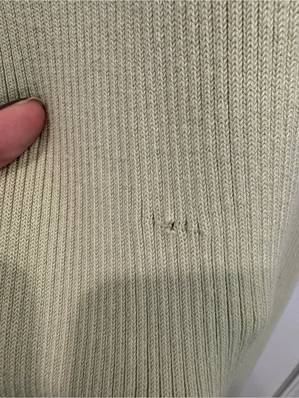 ALO Yoga Wide-Leg Ribbed Knit Pants in Sage Green ( WAIST 13-19